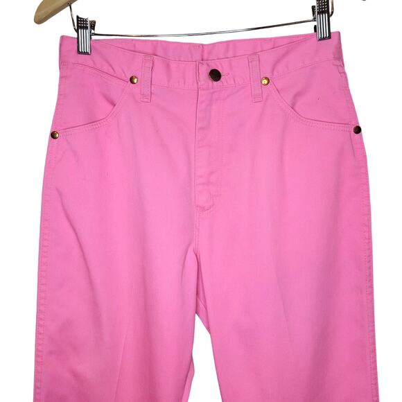 Vintage Wrangler Women's pink Denim 13 x 36 Jeans - Picture 2 of 8